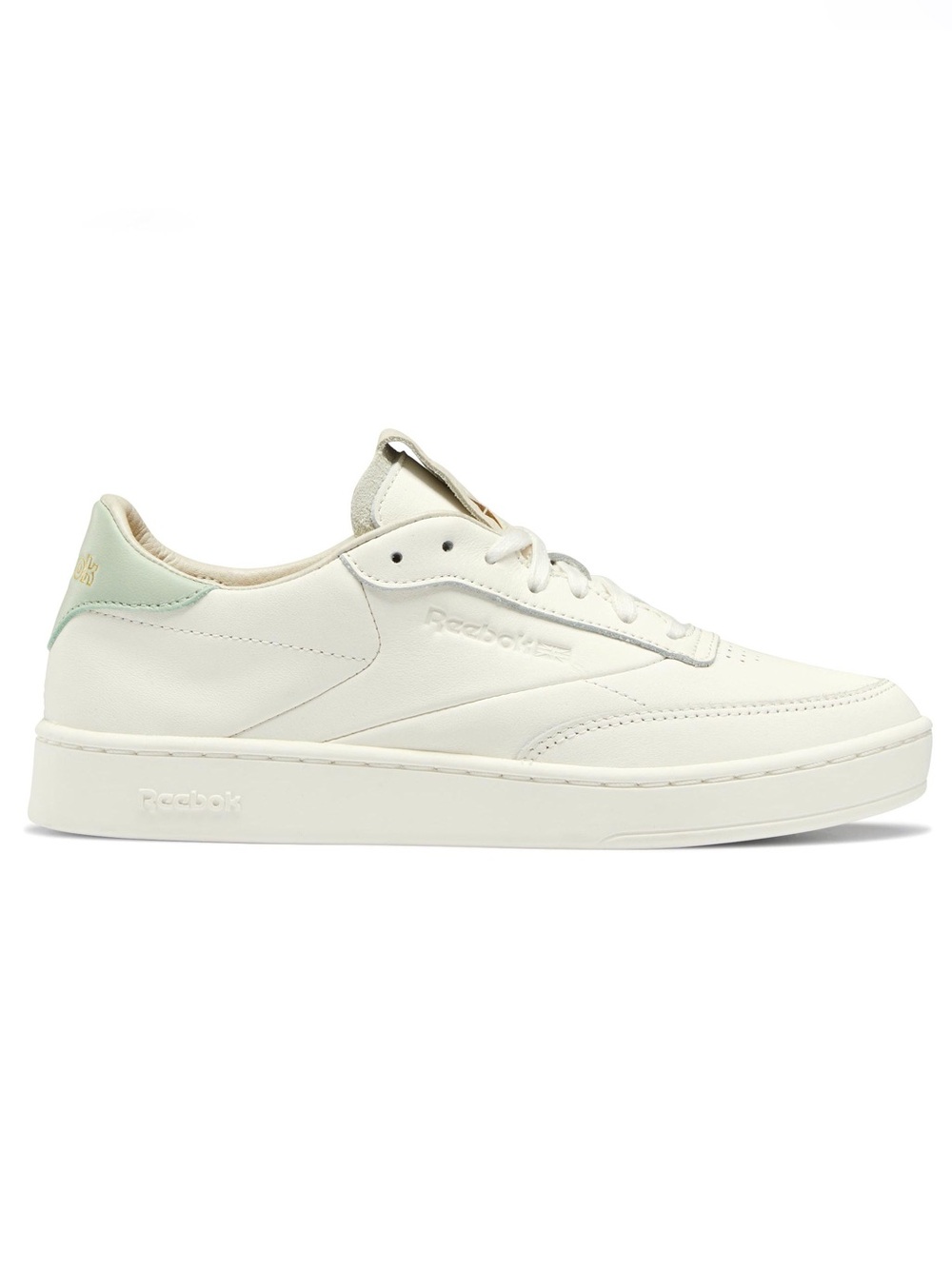 Reebok Club C 85 Sneaker Clean Chalk White Light Sage Green Leather Low Top 8.5